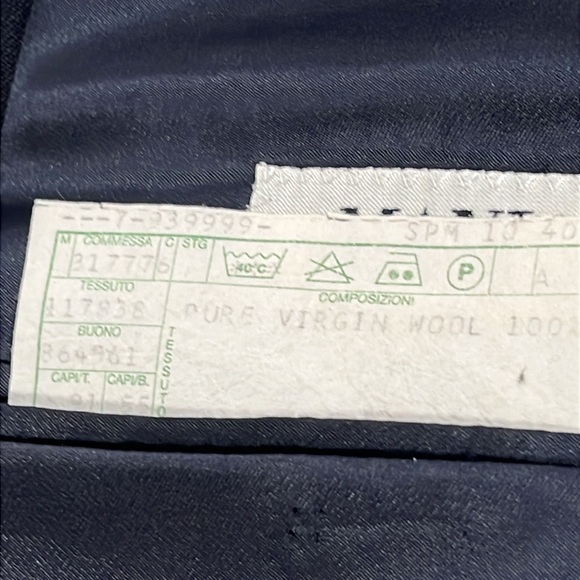 Mani by Giorgio Armani Mens Blazer Jacket Size 40R black Virgin Wool Sport Coat - Picture 5 of 10